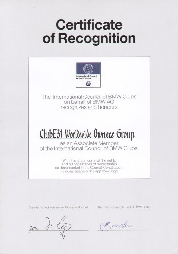 Certificate of Recognition